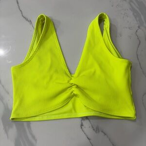 Montce Neon Yellow Swim Crop Top